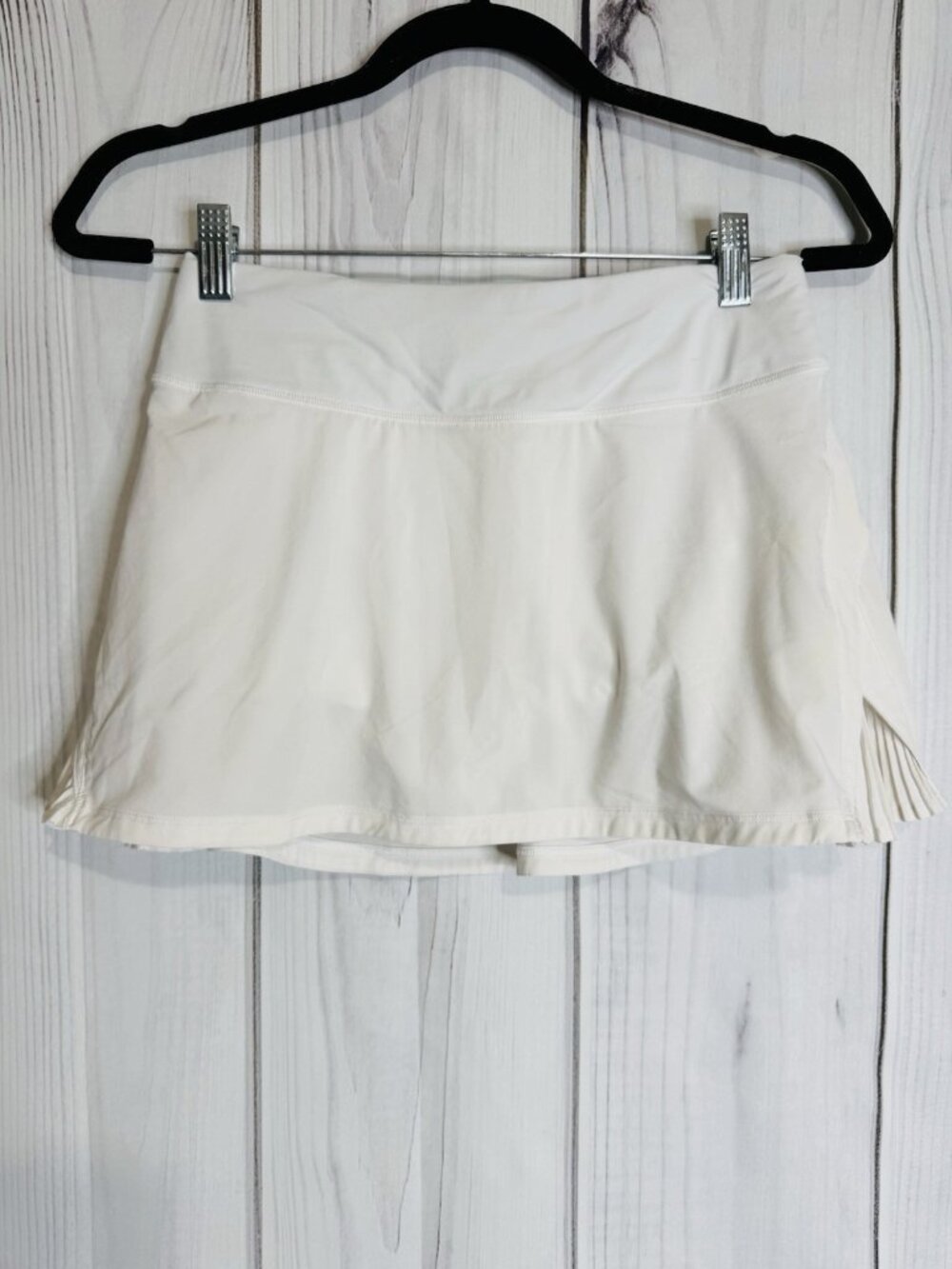 Lululemon Play Off The Pleats Skirt White Tennis Skort Pickleball Women's Size 4